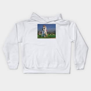 Pretty Baa-Lambs by Ford Madox Brown Kids Hoodie